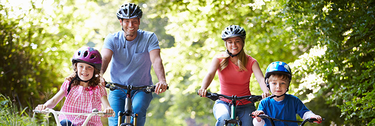 natural ingredients for gum health healthy family on bikes
